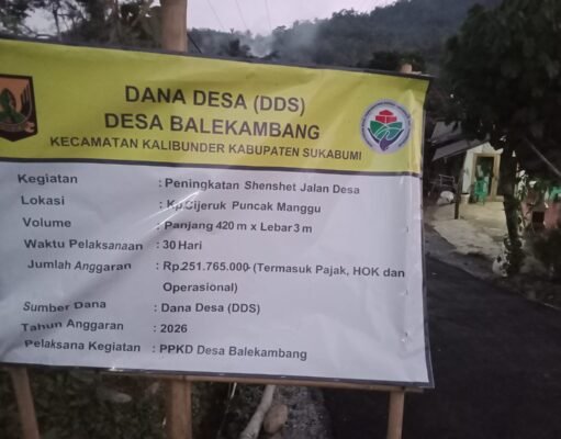 Warga Balekambang Sambut Gembira Peresmian Ruas Jalan Hotmix Ci Jeruk-Puncak Manggu Hasil Optimalisasi Dana Desa 2026