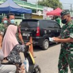 Antisipasi Debu Vulkanik Anak Krakatau, Kodim 0602/Serang Bagikan Masker Gratis