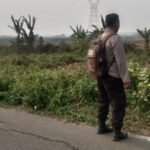 Polsek Petir Bersama Warga Bergerak Cepat Padamkan Kebakaran Lahan Kosong di Tunjung Teja